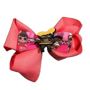NEW girls hair bow clip accessory LOL ribbon pinwheel barrette